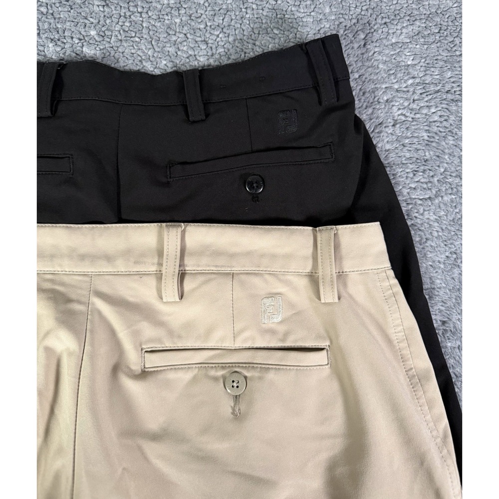 Footjoy FJ Pants 34X30 Black & Khaki Stretch Performance Golf Chino Mens LOT 2